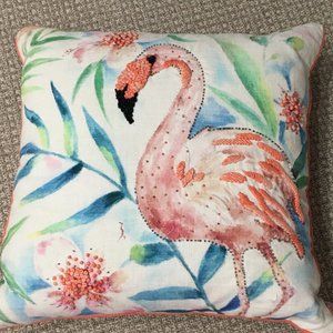 Gorgeous Flamingo Accent Pillow - NWOT